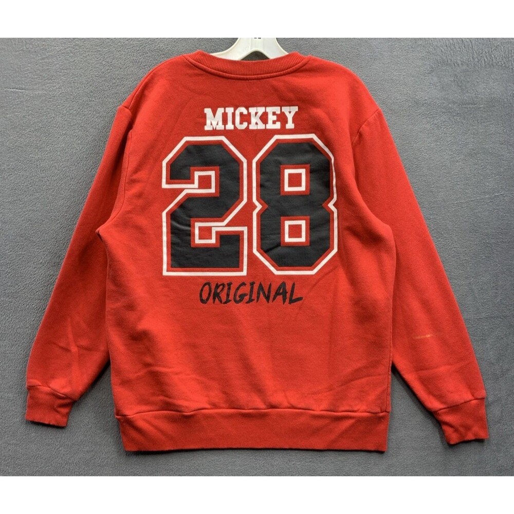 Walt Disney Mickey Mouse Graphic Crewneck Sweatshirt Long Sleeve Red Size Large - Picture 3 of 15